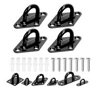 Glarks 36pcs M5 Stainless Steel pad Eye Board Hook Kit, Diamond Eye Board U - hook crochets de plafond robustes et boucles de sécurité pour le plafond et l'installation de matériel de suspension