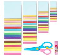 Glarks 400 feuilles origami set, 4 "6" 8 "10" papier carré, 20 couleurs vives, même couleur des deux côtés, facile à plier, adapté pour l'artisanat et l'art, permet