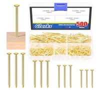Glarks 500pcs 20/25 / 30 / 38mm long clou combo Kit, clous de suspension d'or, clous décoratifs, clous muraux, clous en bois, clous communs, picture Wall hanging Hardware clous