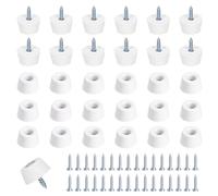 Glarks 62pcs Blanc Planche à découper Ensemble de Repose - Pieds en Caoutchouc, y Compris 30pcs antidérapant en Caoutchouc et 32pcs vis en Acier Inoxydable