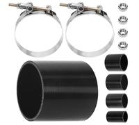 Glarks 7 PCS direct Head silicone hose set 1 pcs diamètre intérieur 3 pouces 4 couches haute performance joint tuyau en silicone avec 3,3-3,7 pouces t - bolt clip et écrou hexagonal