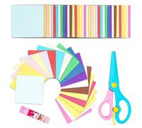 Glarks 700 origami 4 pouces carrés 20 couleurs vives même couleur des deux côtés facile à plier papier pour l'artisanat et l'art pliage facile et complexe