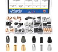 Glarks 72 pièces, 3 Styles, fermoirs métalliques à extrémités de Cordes, 4 Couleurs, fermoirs Cloche à extrémités de Corde, fermoirs Cloche pour Baguettes, fermoirs de Corde pour lanyards