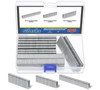 Glarks agrafes à couronne étroite, calibre 18, 1/2", 3/4", 1", kit assorti pour agrafeuse électrique, pneumatique, bricolage pour la maison (argent)