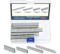 Glarks Assortiment d'agrafes étroites à couronne étroite de calibre 18, 1,27 cm, 1,9 cm, 2,5 cm et clous de frein pour agrafeuse électrique, pneumatique, bricolage (argenté)