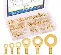 Glarks Assortiment de 260 cosses en cuivre non isolées avec anneau en cuivre M3 M4 M5 M6 M8 M10