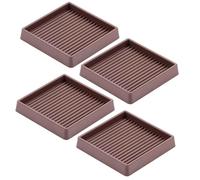 Glarks Brown 4pcs 2 x 2 Pouces carré antidérapant Tapis de Meubles en Caoutchouc antidérapant Roulette Tasse, jambières Coussin canapé, Chaise, Pied et lit Stop antidérapant Protecteur de Sol