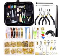 GLARKS Kit de Fabrication de Bijoux 950 Pièces - Outils, Pinces, Fils à Perler, Apprêts et Outils de Mesure pour Boucles d'Oreilles, Colliers et Loisirs Créatifs