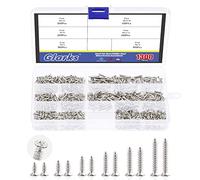 Glarks Lot de 1 300 petits clous à bois - 5 mm, 6 mm, 7 mm, 8 mm, 10 mm - Argenté