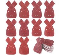 Glarks Lot de 100 feuilles de papier abrasif triangulaire avec 2 pointes supplémentaires Crochet et boucle Assortis 40/60/❉80/100/120/180/❉240/320/400/800 Grains pour ponceuse Black et Decker