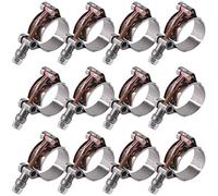 Glarks Lot de 12 colliers de serrage souples en acier inoxydable pour tuyau d'admission turbo 32-37 mm