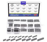 Glarks Lot de 140 clés de 16 tailles différentes pour clés parallèles - 8 mm, 10 mm, 12 mm, 16 mm, 20 mm, 25 mm, 30 mm