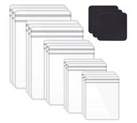 Glarks Lot de 160 sacs à bijoux en plastique transparent avec fermeture éclair - 5 tailles - Avec 30 languettes anti-ternissement - Pour ranger des bijoux, colliers, boucles d'oreilles, bagues et