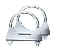 Glarks Lot de 2 colliers de serrage en U universels de 50 mm pour tuyau d'échappement, coude et joint de tuyau (2")