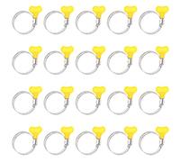 Glarks Lot de 20 colliers de serrage réglables de 25 à 38 mm en acier inoxydable avec poignée en plastique pour tuyau d'eau, plomberie, automobile et mécanique (25 à 38 mm)
