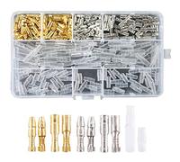 Glarks Lot de 240 connecteurs mâles et femelles en laiton de 3,9 mm avec manchons isolants pour voiture, camion, moto