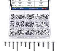 Glarks Lot de 300 rivets à tête de brasero M4 M5 M6 en aluminium - Longueur : 13 mm, 14 mm, 20 mm, 25 mm - Haute résistance - Pour assemblage et réparation du métal