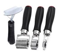 Glarks Lot de 4 rouleaux insonorisants pour voiture, 6 mm, 20 mm, 40 mm, outil d'installation en métal, rouleau d'application de roue, rouleau de couture, kit d'isolation acoustique en métal avec