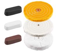 Glarks Lot de 5 Accessoires de Polissage, Disques de Polissage en Forme de Champignon pour Polissage Miroir en Acier Inoxydable, Cuivre, Aluminium, Bois