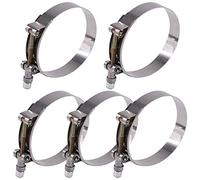 Glarks Lot de 5 colliers de serrage en acier inoxydable pour tuyau d'admission turbo 86-94 mm