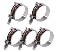 Glarks Lot de 5 colliers de serrage souples en acier inoxydable 51-59 mm