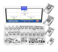 Glarks Lot de 50 écrous à clip filetés M4 M5 M6 M8 304 en acier inoxydable U écrou en forme de U pour voiture et moto (50)