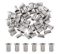 Glarks Lot de 50 écrous à rivet filetés en acier inoxydable 304 M5 à tête plate (M5)