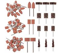 Glarks Lot de 54 forets abrasifs pour meulage et ponceuse à lamelles abrasives Grain 80 avec tige de 0,3 cm pour outil rotatif