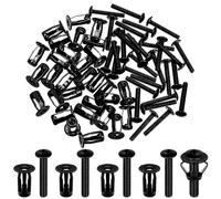 Glarks Lot de 60 vis M4 Jack et tête plate Phillips pour machine à Jacknut - Ancre filetée - Écrou d'expansion