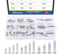 Glarks Lot de 64 goupilles de chape à tête plate en acier inoxydable 304 12 tailles