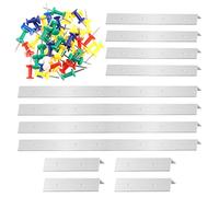 Glarks Lot de 72 blocs de 7,6 cm, 15,2 cm, 30,5 cm, avec punaises de couleurs mélangées, kit d'outils pour panneaux de vitrail (9,5 cm, 15,2 cm, 30,5 cm)