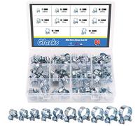 Glarks Lot de 84 mini colliers de serrage pour tuyau de carburant, diesel et essence, assortiment de 10 tailles