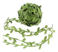 Glarks Ruban de 40 m de long - Vert - Feuilles de vigne artificielles - Guirlande de feuilles de vigne - Fausses feuilles de vigne sauvage - Pour décoration de jungle, mariage, maison, jardin - 40 m