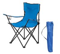 GLARRY Chaise de Camping Pliante Portable, Dossier Haut, Chaise de Pêche Portable avec Porte-Gobelet et Sac de Transport (Bleu)