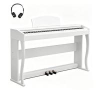 Glarry Piano numérique 88 touches Lestées, Piano Électrique avec Enregistrement Audio&MIDI Bluetooth, Transposition, Accompagnement du Volume, Accordage/Force, Idéal pour Famille & Enseignement