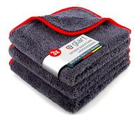 Glart 3 universal fluffy 600 GSM microfibre cloths 40 x 40 cm all-purpose cloths home kitchen toilet bathroom house garden office