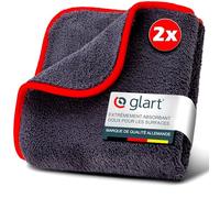 Glart Lot de 2 chiffons en microfibre pour cuisines brillantes, chiffon en microfibre, nettoyant pour peinture de façade de cuisine, torchon de cuisine, 40 x 40 cm