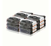 Glart 443TPO4 Set de 12 Chiffons en Microfibre - 600 GSM - 40x40 cm - Chiffons de Polissage Moelleux pour Voiture pour séchage & Entretien - Ultra Doux, Non Pelucheux & absorbants.