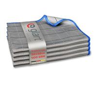 Glart 44C4B 4X Chiffons en carbone, chiffons à vitres, chiffon pour auto, microfibres pour vitres, chiffon sans traces ni stries, chiffons de polissage pour vitres, sans peluches 50x40 cm, 400 GSM