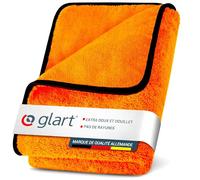 Glart 44WG Chiffon Microfibre De Sechage Auto XXL 90 x 60 cm, Ultra Absorbant, Doux, sans Peluches, pour Voiture, Moto, Bateau, Camion, Orange Lavable