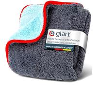 Glart chiffon de polissage chiffon de séchage pour voiture - chiffon en microfibre de qualité supérieure pour le polissage de la voiture, les vitres et le cockpit - chiffon en microfibre 60x40 cm pour un séchage et un polissage de la voiture sans rayures - chiffon de séchage en microfibre rouge