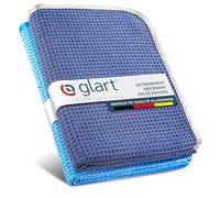 Glart 47TB Lot de 2 chiffons microfibre XXL 90×60 cm - séchage voiture doux et absorbant - sans peluches ni rayures - entretien peinture, verre, carrosserie - lavables - fabrication allemande