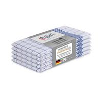 Glart 48KB1 Lot de 5 torchons de cuisine, 50x70 cm, 100% coton certifié OEKO-TEX, à carreaux bleus, prélavés