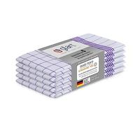 Glart 48KV1 Set de 5 torchons de Cuisine 50x70 cm en 100% Coton, Violet, certifié Oeko-TEX Standard 100, sans Peluche, Lavable, prélavé pour la Cuisine et la Vaisselle