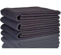 Glart Couvertures polaires Oeko Tex - Lot de 3 anthracite, taille 130x160 cm, 200g/m2. Idéal comme couverture câline, jeté de canapé ou couverture de pique-nique