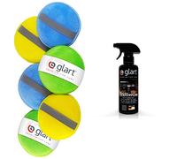 Glart Éponge à Polir à la Main en Microfibre de 6, Tampon Applicateur de Cire + Entretien Brillance pour l’habitacle pour un Noir Intense et Brillant sur Toutes les Pièces Plastiques de la Voiture