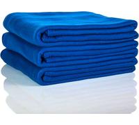 Glart Lot de 3 couvertures polaires Oeko-Tex bleu marine, 130x160 cm, plus de 200g/m2, comme couverture de canapé, couverture câline, jeté de canapé ou couverture de pique-nique