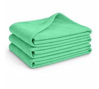 Glart Set de 3 couvertures en Polaire G3MG Oeko Tex - 130x160 cm, 100% Polyester, 200 g/m² - Vert Menthe, utilisable comme Couverture de Salon, Couverture Douillette, Couverture de canapé, Couverture