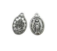 Glary Lot de 100 médailles religieuses Miraculeuse Marie bénie 2,5 cm