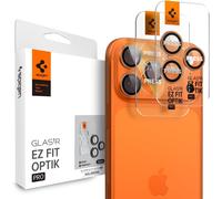 Glas.Tr Ez Fit Optik Pro Protection Camera Pour Iphone 17 Pro,Iphone 17 Pro Max,2 Pièces,Orange Cosmique,Protection Individuelle,Kit D'Installation Inclus